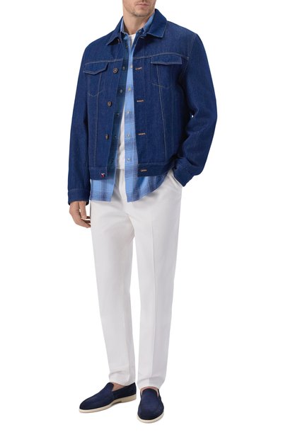 Мужская льняная рубашка KITON, арт. UMCBUBAH0926401_5XL-8XL