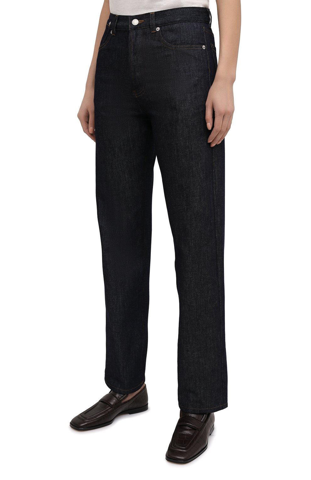 Джинсы DRIES VAN NOTEN синего цвета по цене 29100 руб., арт. 211-12413-2376, фото 3 Джинсы DRIES VAN NOTEN, арт. 211-12413-2376, фото 3