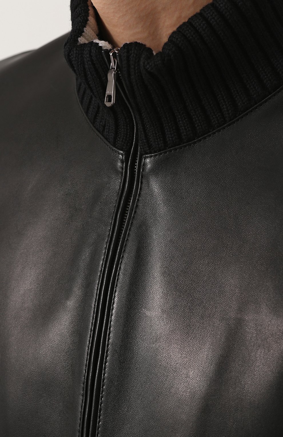 Кожаный бомбер на молнии с воротником-стойкой GUCCI, арт. 408378/XG136, фото 5