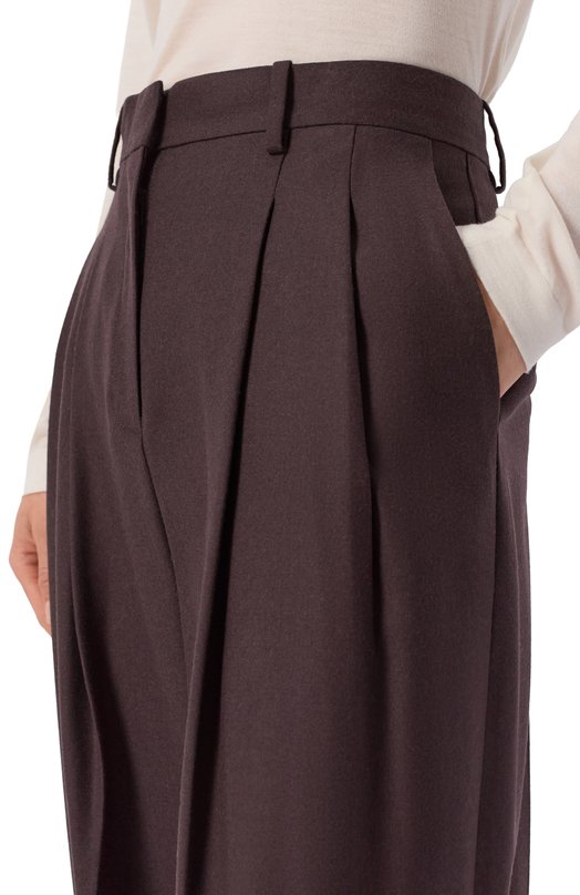 Шерстяные брюки Theory 00801201 Коричневый  00801201 Фото 5