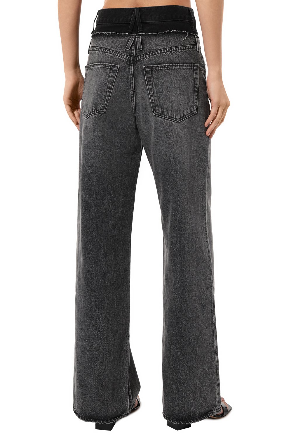 Джинсы SLVRLAKE темно-серого цвета по цене 59850 руб., арт. ERWJ707U SHCL/REW0RKED EVA DBL WAISTBAND SHAD0W C0, фото 4 Джинсы SLVRLAKE, арт. ERWJ707U SHCL/REW0RKED EVA DBL WAISTBAND SHAD0W C0, фото 4