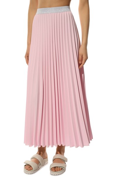 Юбка из вискозы SEVEN LAB розового цвета по цене 21000 руб., арт. SKG-100 baby pink, фото 3 Юбка из вискозы SEVEN LAB, арт. SKG-100 baby pink, фото 3