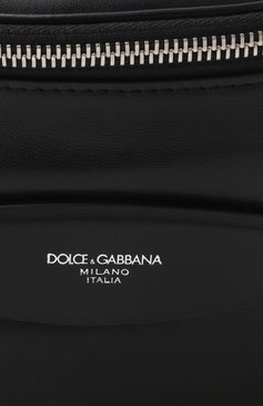Мужская поясная сумка DOLCE & GABBANA черного цвета, арт. BM2434/AF984 | Фото 3 (Материал: Натуральная кожа; Ремень/цепочка: На ремешке; Размер: large; Стили: Классический; Случай: Повседневный)