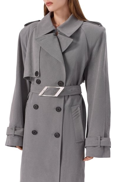 Хлопковый тренч THE ATTICO, арт. 247WCC68/D088, фото 5