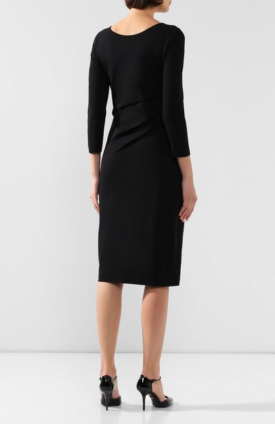 Платье из вискозы GIORGIO ARMANI черного цвета по цене 98700 руб., арт. 6GAA70/AJDRZ, фото 4 Платье из вискозы GIORGIO ARMANI, арт. 6GAA70/AJDRZ, фото 4