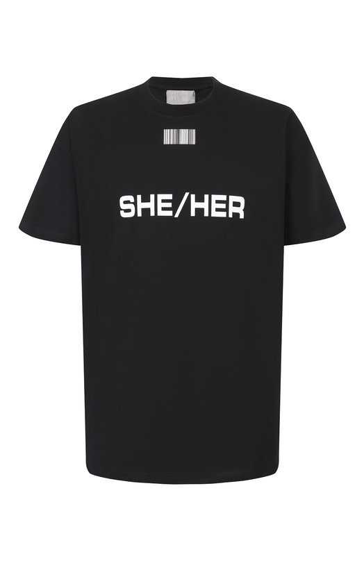 

Хлопковая футболка VTMNTS, Чёрный