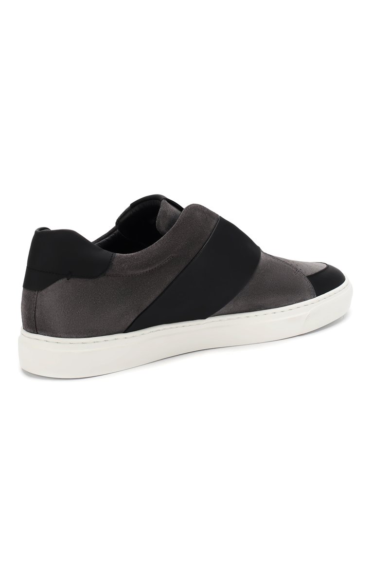Мужские замшевые кеды HARRYS OF LONDON черного цвета, арт. B0LT SUEDE/TECH LEATHER/CG | Фото 4 (Статус проверки: Проверено, Проверена категория; Подошва: Массивная; Материал внешний: З�амша, Натуральная кожа; Материал внутренний: Натуральная кожа; Материал утеплителя: Без утеплителя; Стили: Классический; Материал сплава: Проверено, Проставлено; Драгоценные камни: Проставлено; Кросс-КТ: Низкие)