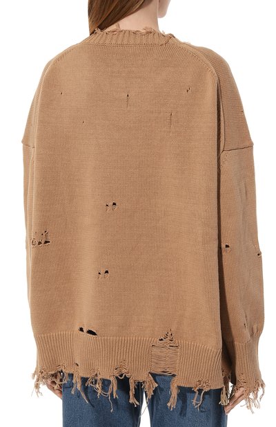 Хлопковый свитер ADDICTED коричневого цвета по цене 15400 руб., арт. MK403, фото 4 Хлопковый свитер ADDICTED, арт. MK403, фото 4