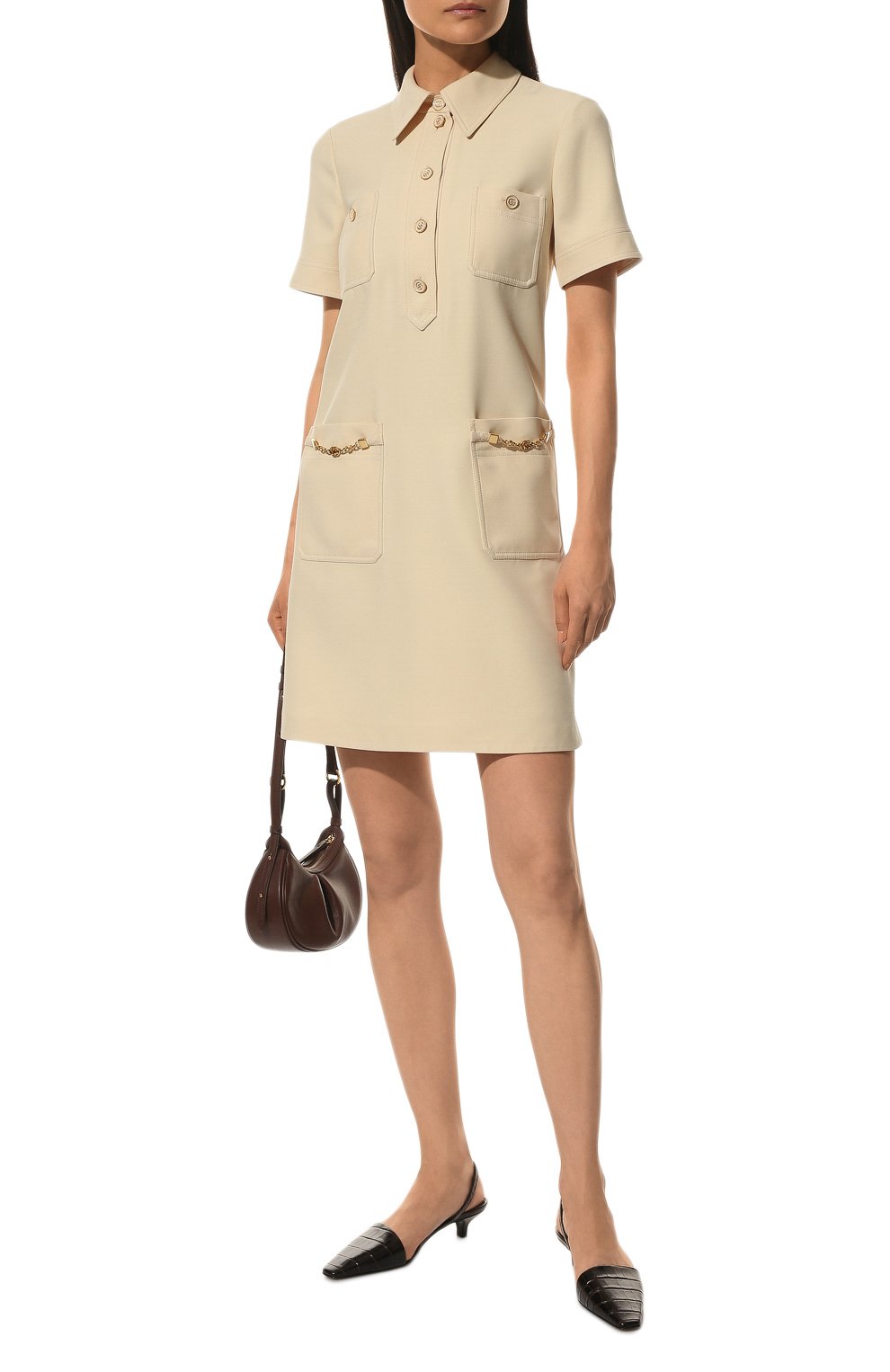 Платье из шелка и шерсти GUCCI, арт. 661672/ZAD88, фото 2