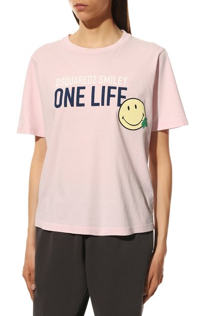 Хлопковая футболка dsquared2 x smiley DSQUARED2, арт. S73GC0270/S24307, фото 3