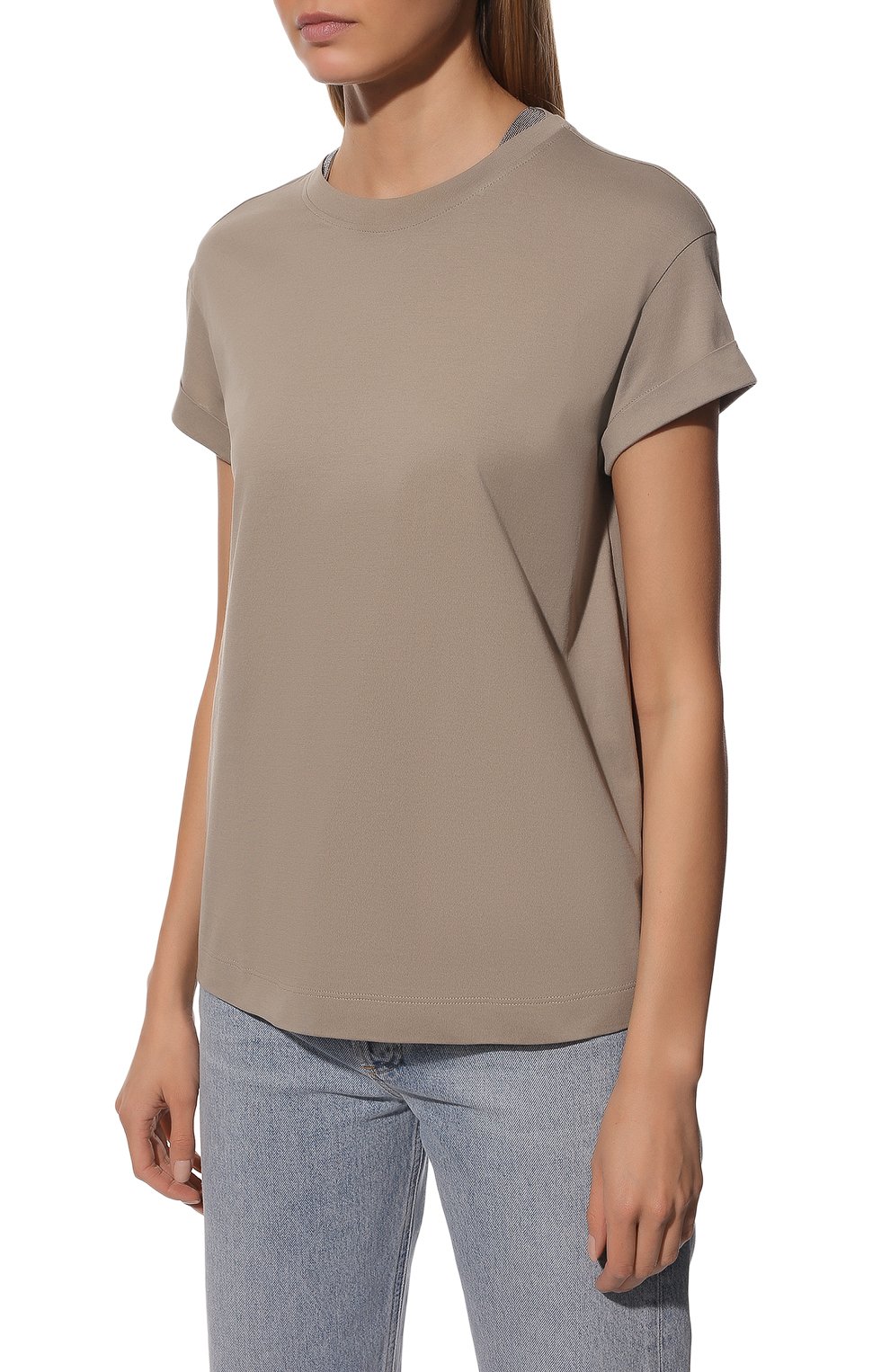 Хлопковая футболка BRUNELLO CUCINELLI, арт. M0A45BB400, фото 3