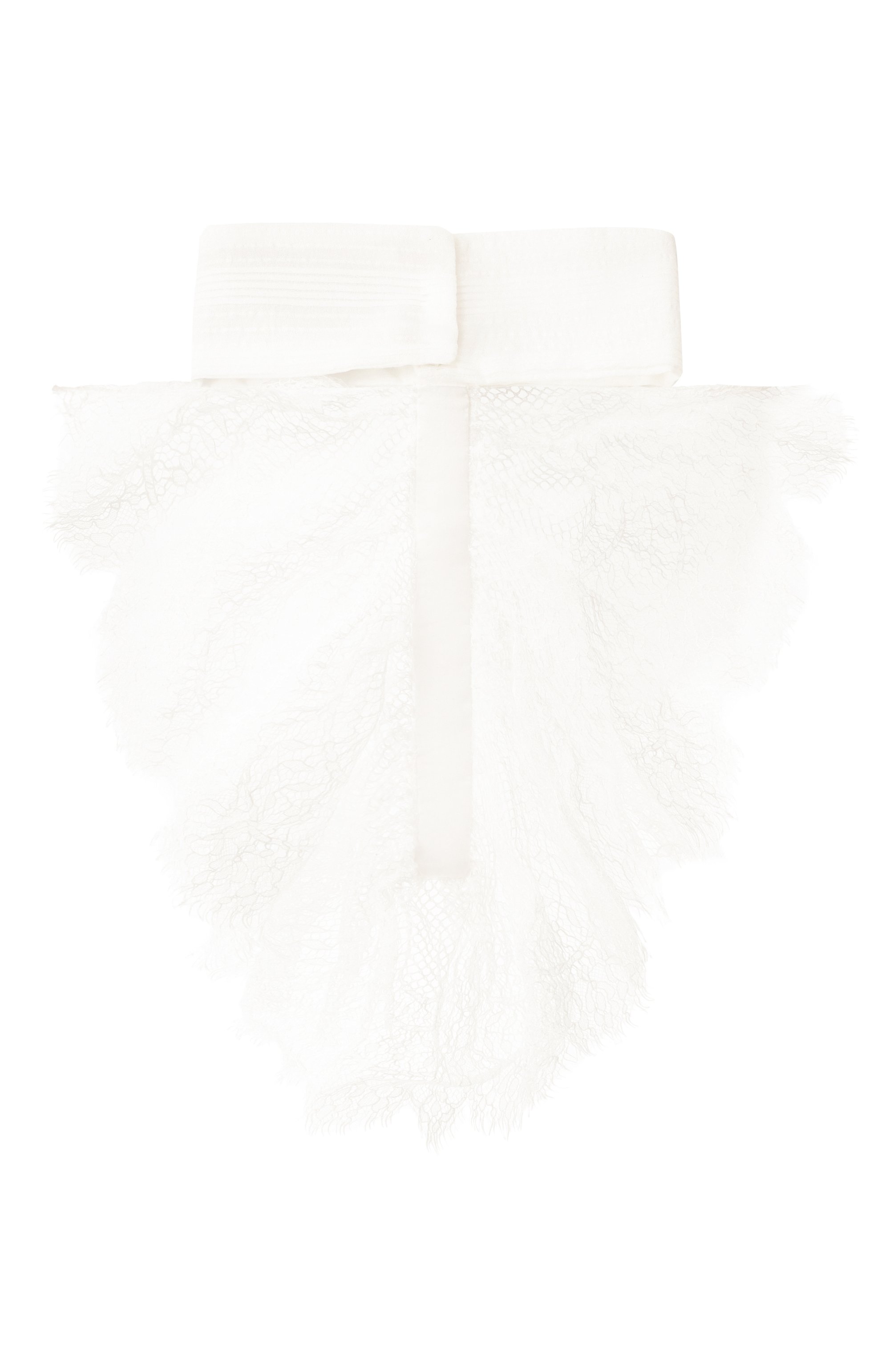 Шелковый воротник ANN DEMEULEMEESTER белого цвета по цене 61550 руб., арт. B0012891/FA617, фото 3 Шелковый воротник ANN DEMEULEMEESTER, арт. B0012891/FA617, фото 3