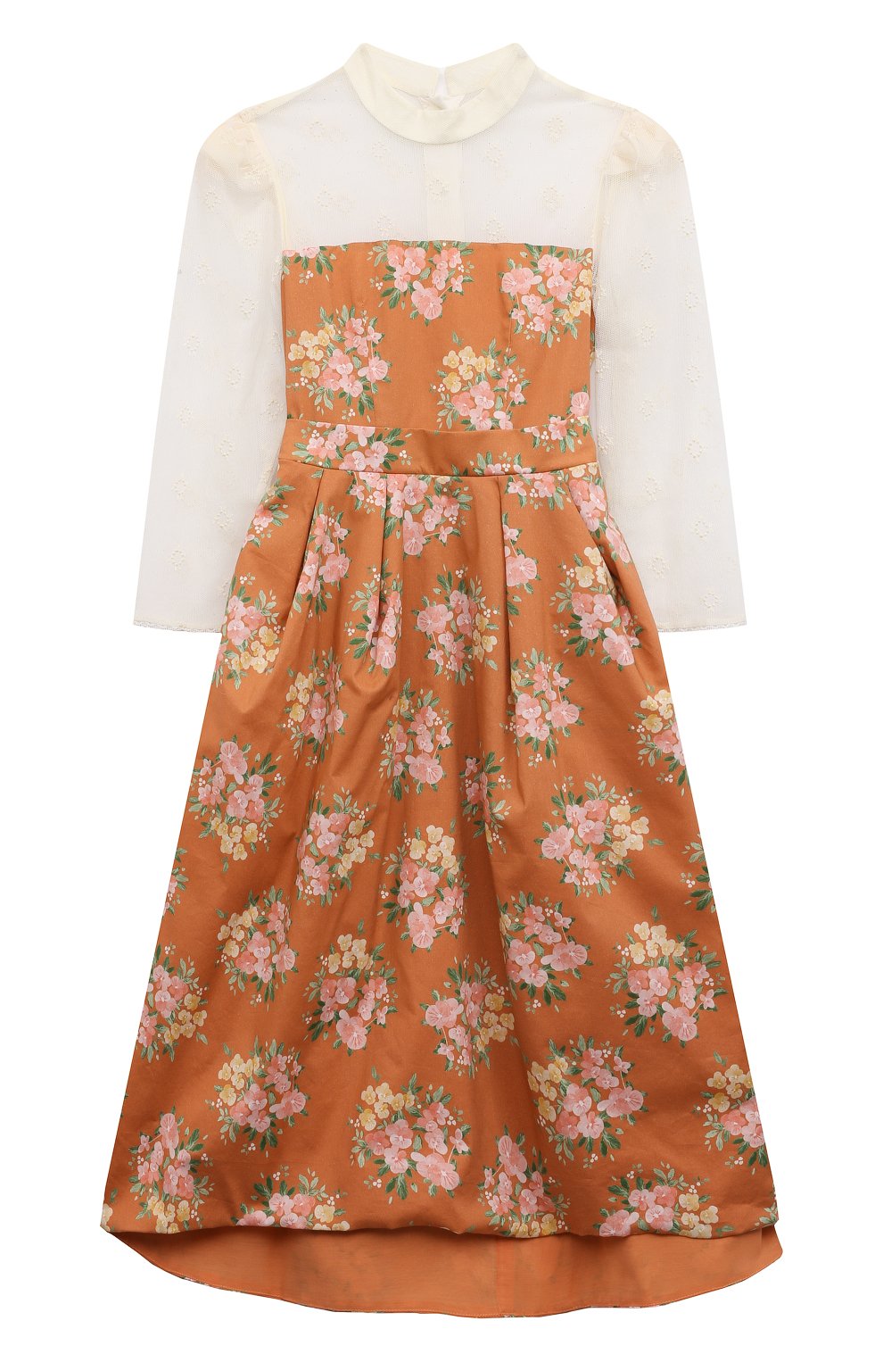 Хлопковое платье ULYANA SERGEENKO коричневого цвета по цене 90000 руб., арт. ABM005KD23P (0191б23), фото 1 Хлопковое платье ULYANA SERGEENKO, арт. ABM005KD23P (0191б23), фото 1