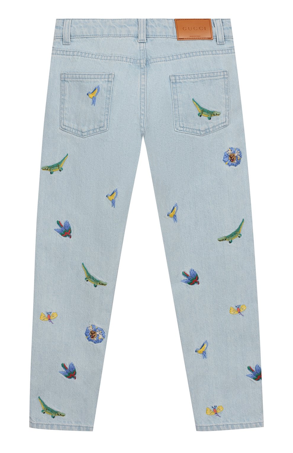 Джинсы с вышивкой GUCCI синего цвета по цене 49750 руб., арт. 551315/XDAGJ, фото 2 Джинсы с вышивкой GUCCI, арт. 551315/XDAGJ, фото 2