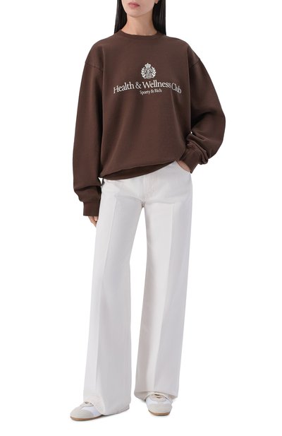 Хлопковый свитшот SPORTY AND RICH, арт. ST07165241BR03, фото 2