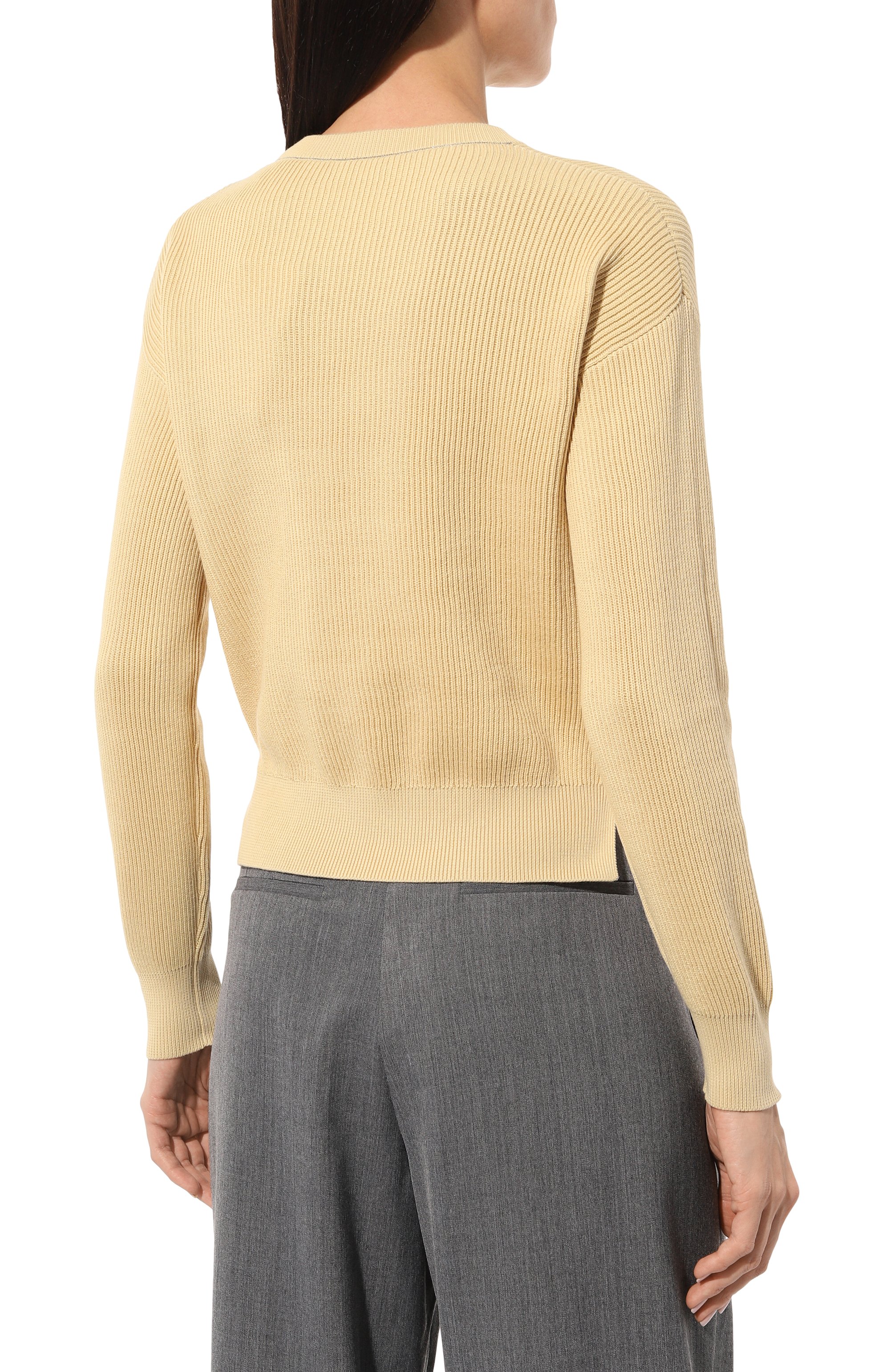 Хлопковый пуловер BRUNELLO CUCINELLI, арт. M1919B1299, фото 4