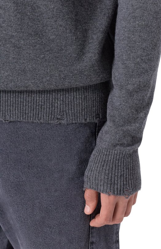 Водолазка из кашемира и шерсти Andrea Ya'aqov 25MMAG09/CASHMERE W00L Серый  25MMAG09/CASHMERE W00L Фото 5