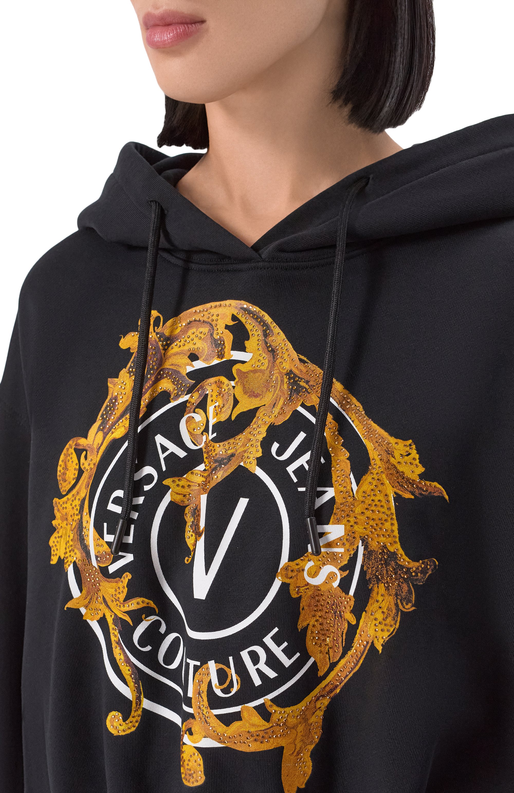 Хлопковое худи VERSACE JEANS COUTURE, арт. 79HAIE01/CF00E, фото 5