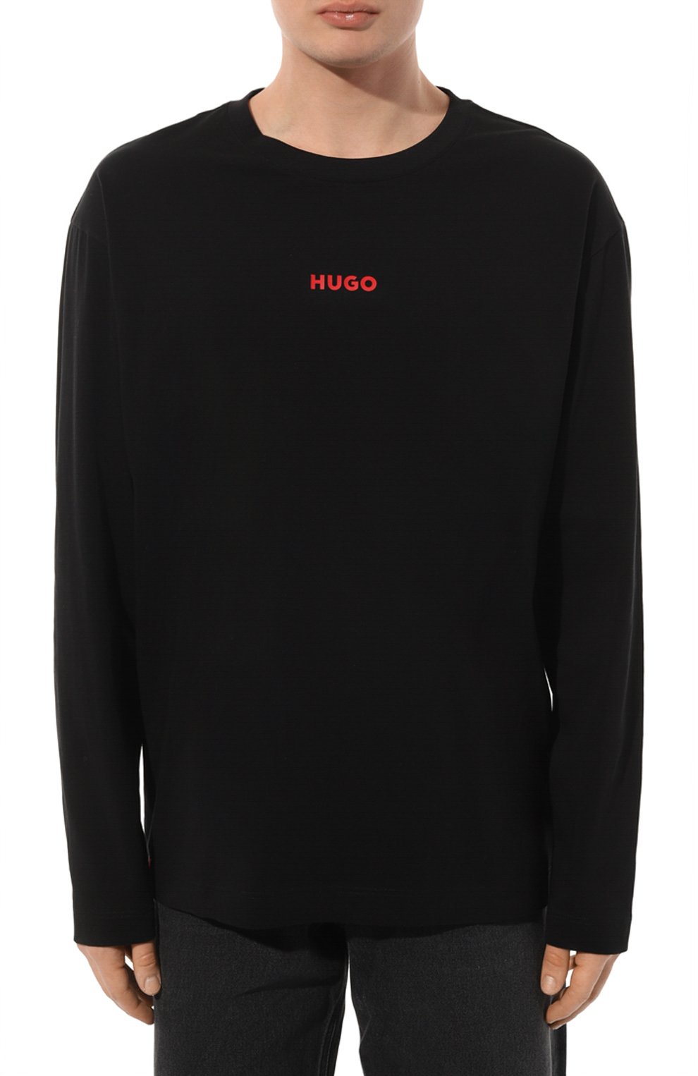 Хлопковый лонгслив HUGO, арт. 50502399, фото 3