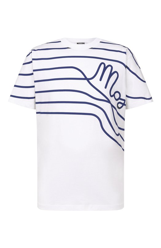 Хлопковая футболка Moschino A0716/0241 Белый A0716/0241