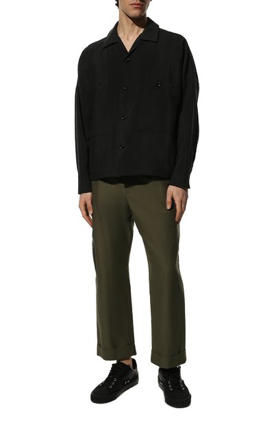 Шелковая куртка-рубашка KAZUYUKI KUMAGAI черного цвета по цене 63800 руб., арт. AS21-010, фото 2 Шелковая куртка-рубашка KAZUYUKI KUMAGAI, арт. AS21-010, фото 2