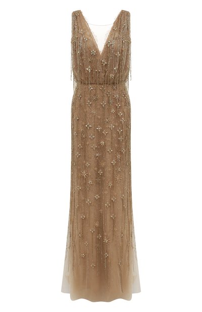 Женское комбинезон с отделкой стразами и бисером MARCHESA, арт. M25805