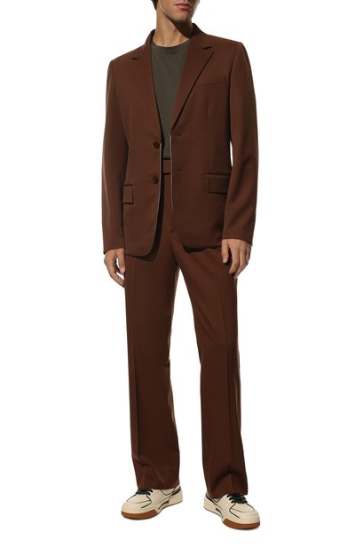 Кожаные кеды new roma DOLCE & GABBANA темно-зеленого цвета по цене 69950 руб., арт. CS2036/AY953, фото 2 Кожаные кеды new roma DOLCE & GABBANA, арт. CS2036/AY953, фото 2