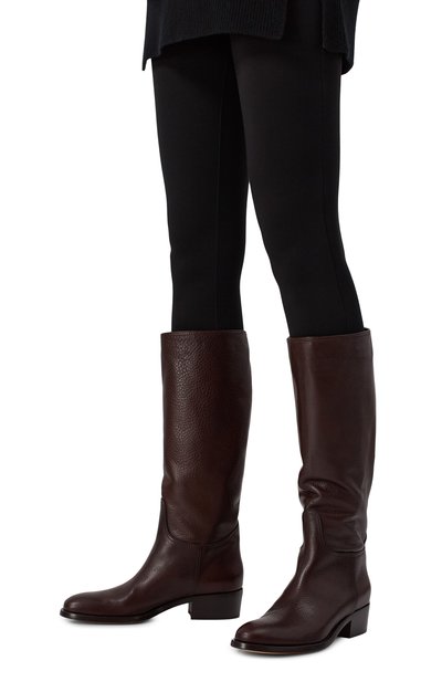 Кожаные сапоги georgia AGL темно-коричневого цвета по цене 65350 руб., арт. D777501PC/GAUCH, фото 3 Кожаные сапоги georgia AGL, арт. D777501PC/GAUCH, фото 3