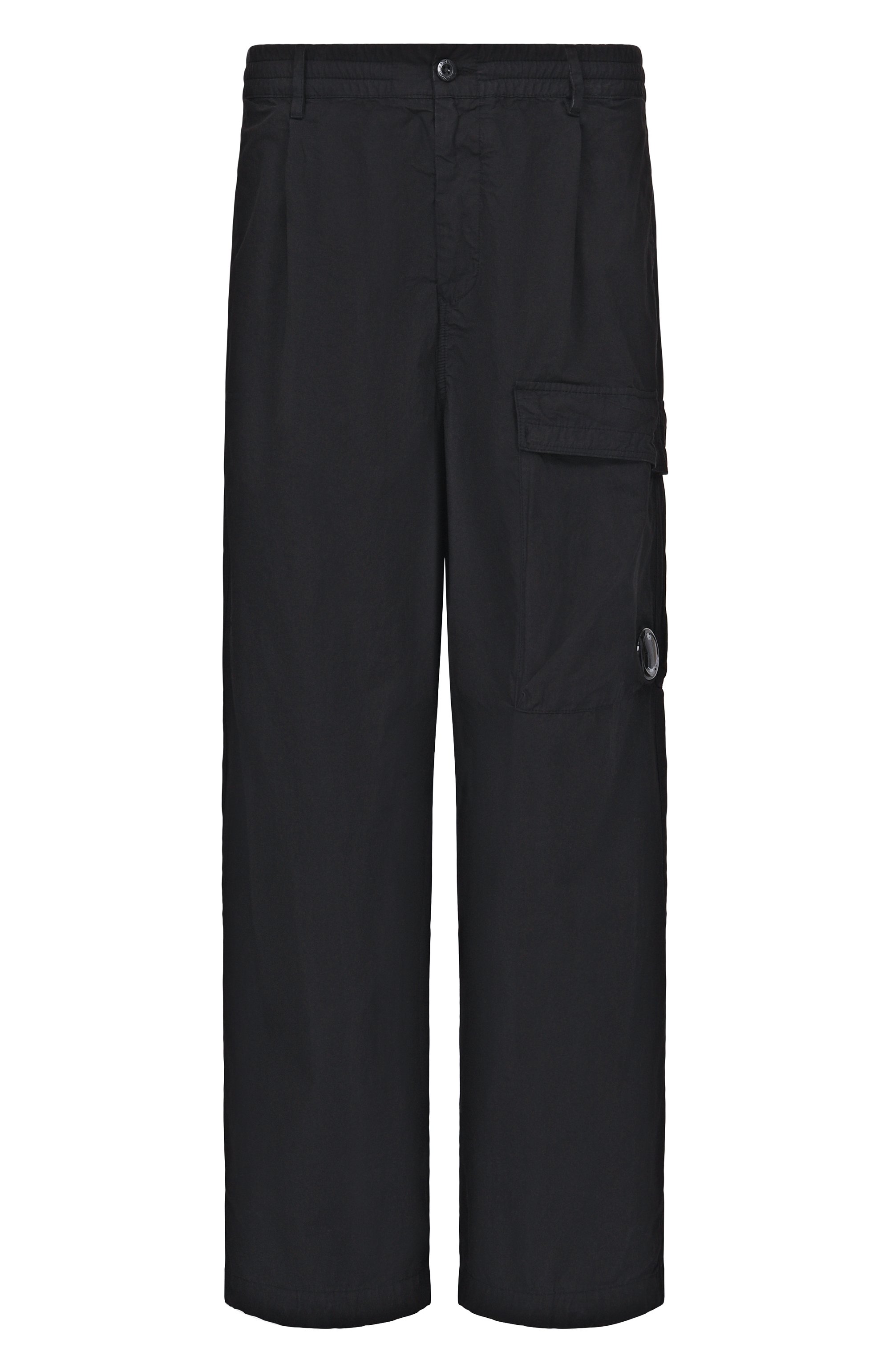 Хлопковые брюки C.P. COMPANY черного цвета по цене 49400 руб., арт. 20CMPA126A/110325G, фото 1 Хлопковые брюки C.P. COMPANY, арт. 20CMPA126A/110325G, фото 1