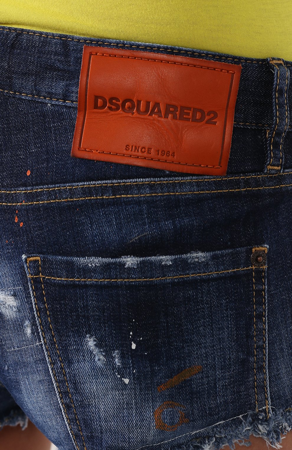 Джинсовые шорты DSQUARED2 синего цвета по цене 27850 руб., арт. S72MU0363/S30342, фото 5 Джинсовые шорты DSQUARED2, арт. S72MU0363/S30342, фото 5
