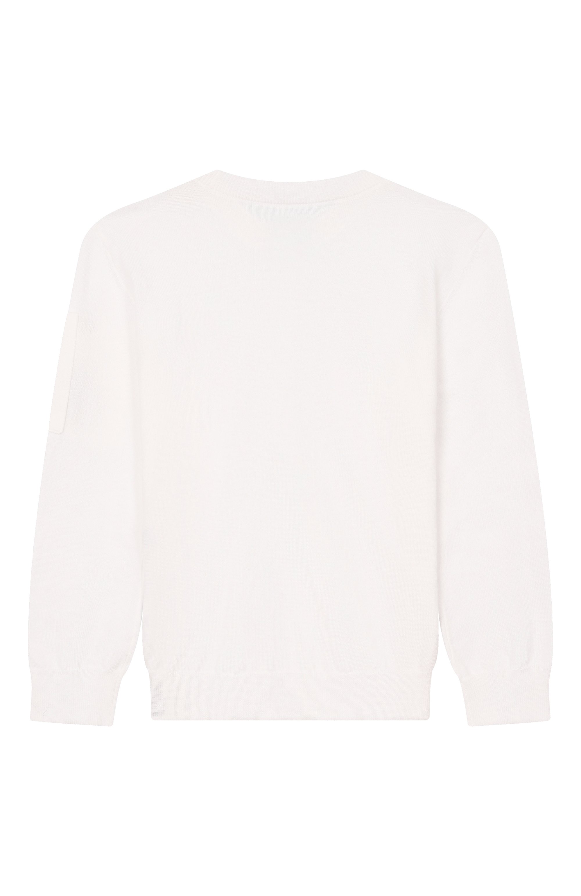 Хлопковый пуловер C.P. COMPANY молочного цвета по цене 19950 руб., арт. CUW000/LHE83_001, фото 2 Хлопковый пуловер C.P. COMPANY, арт. CUW000/LHE83_001, фото 2