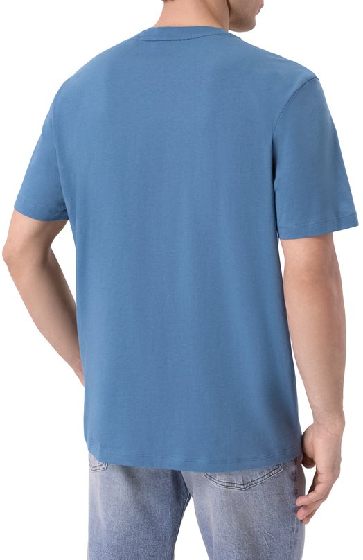 Хлопковая футболка HUGO 50466158 Синий  50466158 Фото 4