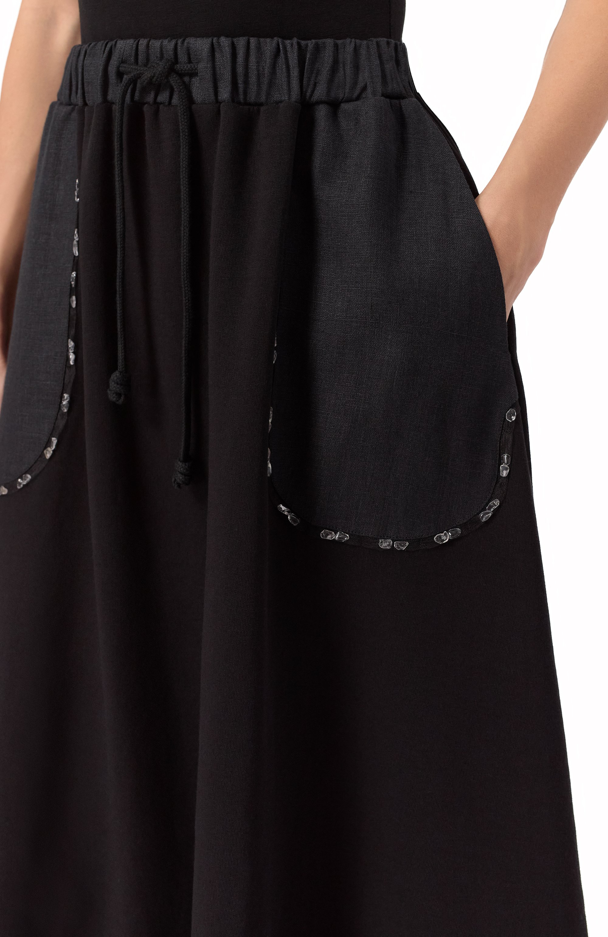 Юбка из хлопка и льна MIDGARD PARIS, арт. ST55CN-OS-BK, фото 5