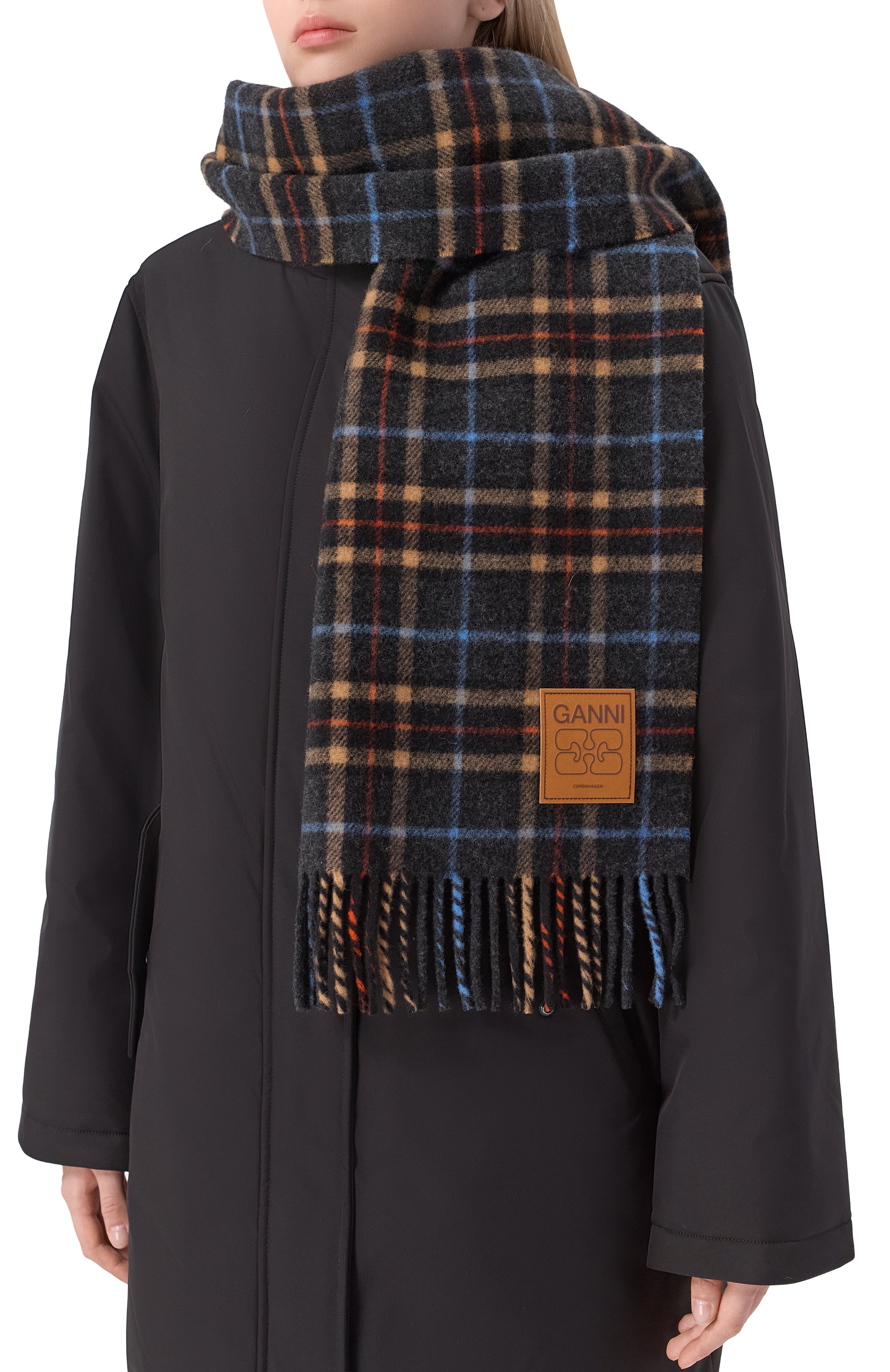 Шерстяной шарф GANNI, арт. A6933, фото 2