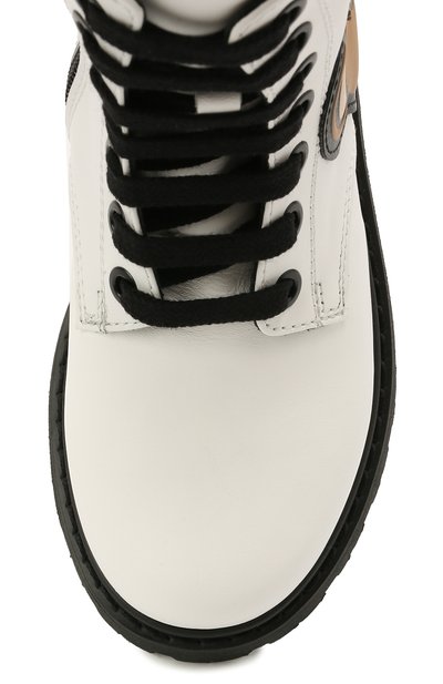 Кожаные ботинки MOSCHINO, арт. 68926/BRUN0/28-35, фото 4