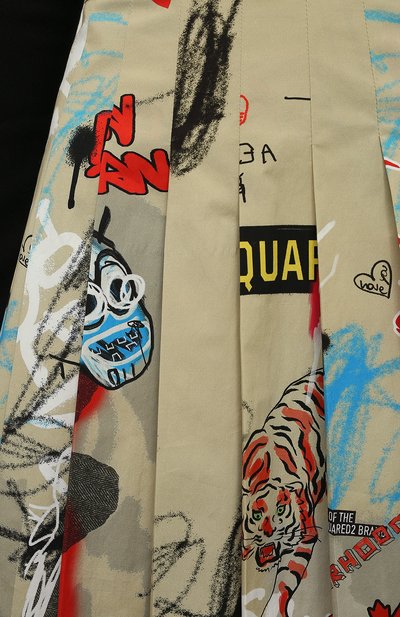Хлопковая юбка DSQUARED2 бежевого цвета по цене 82400 руб., арт. S75MA0827/S54493, фото 5 Хлопковая юбка DSQUARED2, арт. S75MA0827/S54493, фото 5