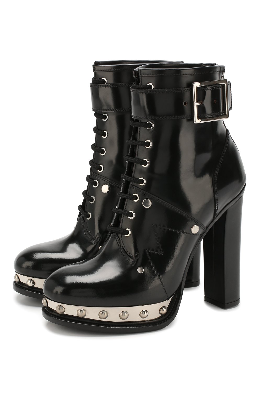 Кожаные ботильоны ALEXANDER MCQUEEN, арт. 595434/WHQSF, фото 1