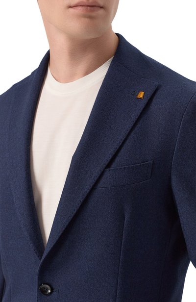Пиджак из шерсти и хлопка SARTORIA LATORRE синего цвета по цене 95800 руб., арт. JD74/PJ0493, фото 5 Пиджак из шерсти и хлопка SARTORIA LATORRE, арт. JD74/PJ0493, фото 5