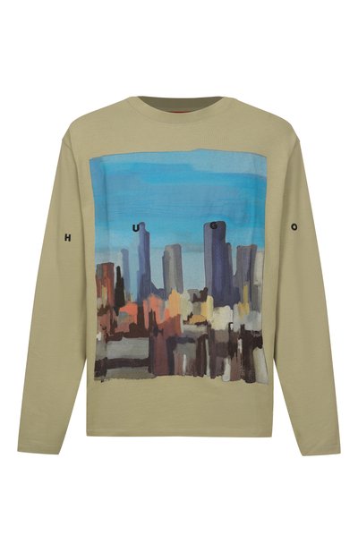 Мужская хлопковый лонгслив HUGO, арт. 50539003