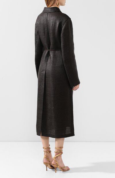 Кожаное пальто BOTTEGA VENETA коричневого цвета по цене 1280000 руб., арт. 604525/VKMA0, фото 4 Кожаное пальто BOTTEGA VENETA, арт. 604525/VKMA0, фото 4