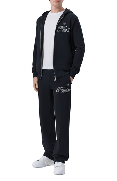 Хлопковые брюки PHILIPP PLEIN черного цвета по цене 76250 руб., арт. SAFC MJT2778 PTE180N, фото 2 Хлопковые брюки PHILIPP PLEIN, арт. SAFC MJT2778 PTE180N, фото 2