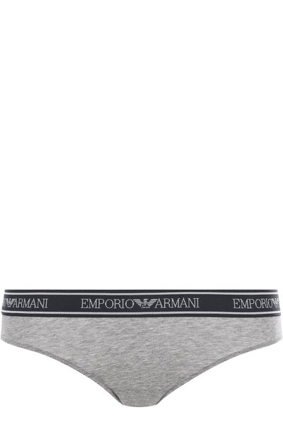 Женские хлопковые трусы-слипы с эластичным поясом EMPORIO ARMANI, арт. 162525/8P317