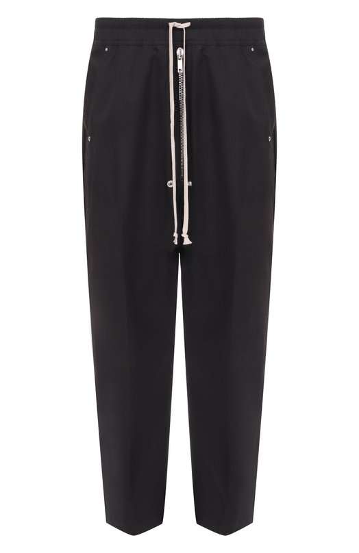 Хлопковые брюки Rick Owens RU02E1361/TE Чёрный RU02E1361/TE
