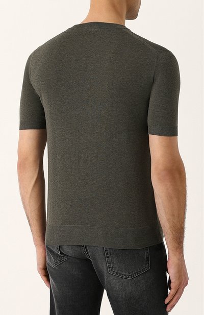 Хлопковый джемпер тонкой вязки с короткими рукавами BRIONI, арт. UMR00L/P7K02, фото 4