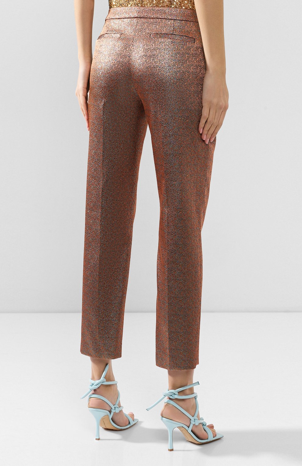Брюки из вискозы DRIES VAN NOTEN золотого цвета по цене 69950 руб., арт. 192-10952-8141, фото 4 Брюки из вискозы DRIES VAN NOTEN, арт. 192-10952-8141, фото 4