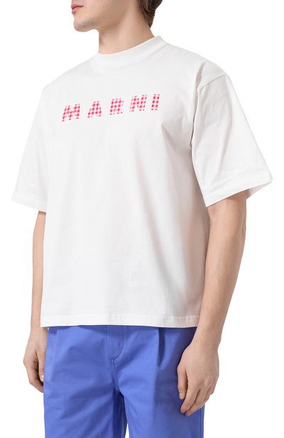 Хлопковая футболка MARNI, арт. HUMU0223GP/USCX52, фото 3