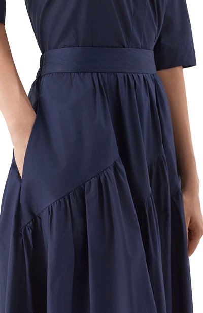 Хлопковая юбка LORENA ANTONIAZZI темно-синего цвета по цене 89600 руб., арт. E2640G043A/5278, фото 5 Хлопковая юбка LORENA ANTONIAZZI, арт. E2640G043A/5278, фото 5