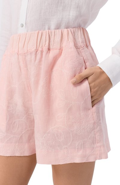 Льняные шорты 120% LINO, арт. 33ALIW29BR/000G465, фото 5