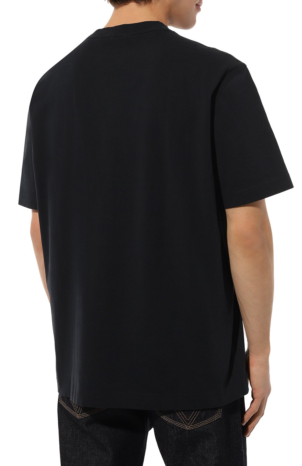 Хлопковая футболка BOSS ORANGE темно-синего цвета по цене 5280 руб., арт. 50483464, фото 4 Хлопковая футболка BOSS ORANGE, арт. 50483464, фото 4