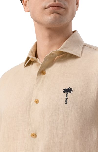 Льняная рубашка PALM ANGELS, арт. PMGE04NS26FAB001, фото 5